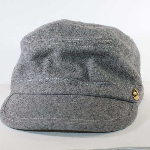 JUICY COUTURE Grey Gray Wool Blend Cap hat - Picture 7 of 8